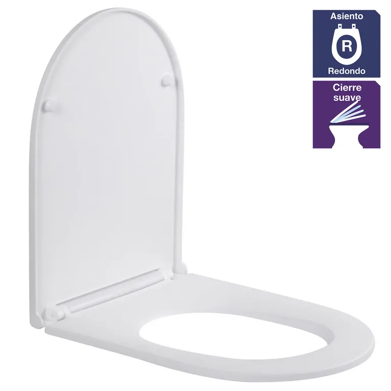 Asiento tapa WC Roma mate blanco