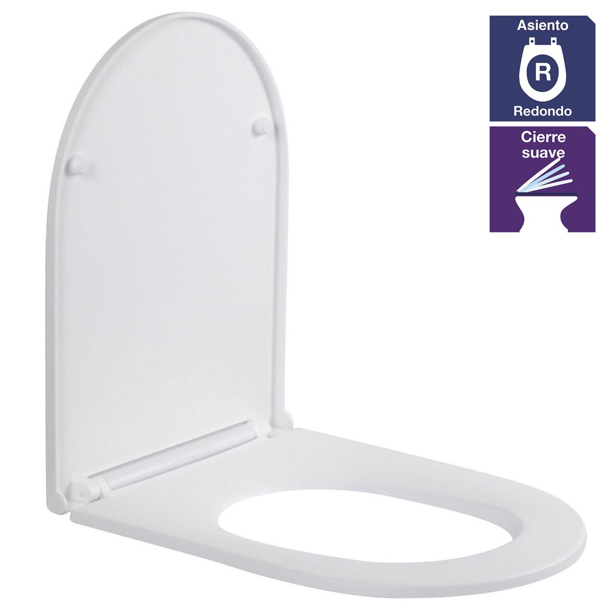 SENSI DACQUA - Asiento tapa WC Roma mate blanco