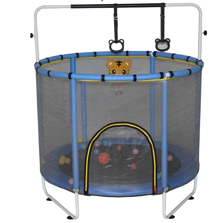 Trampolín con Accesorios 137x137 cm Azul
