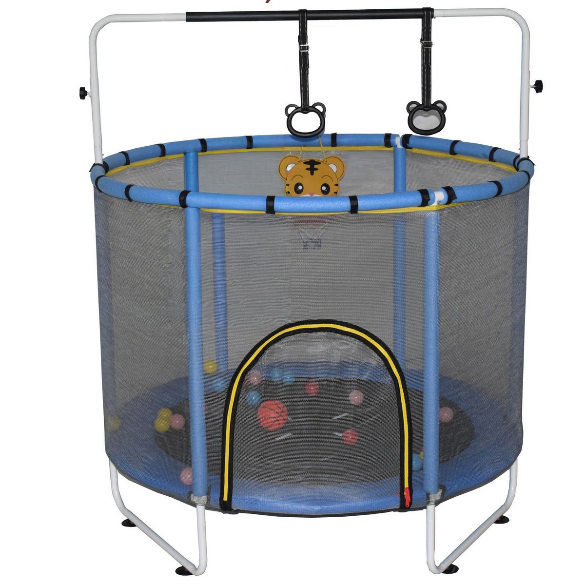 DO IT - Trampolín con Accesorios 137x137 cm Azul