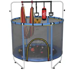 DO IT - Trampolín con Accesorios 137x137 cm Azul