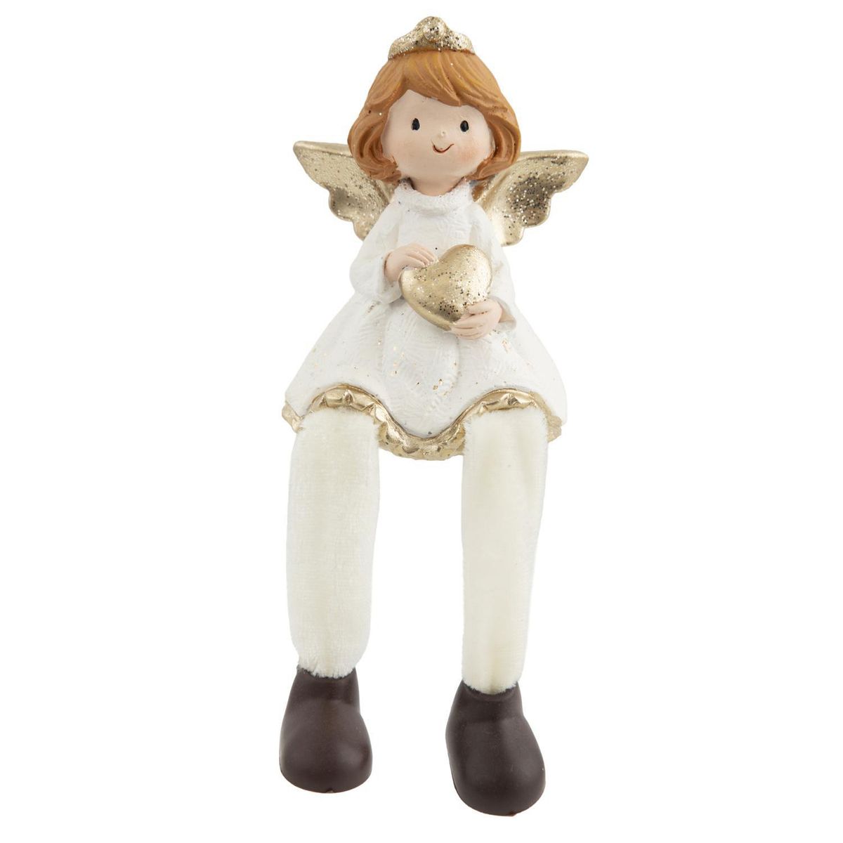 DEAR SANTA - Ángel navidad sentado poliresina 10 cm b