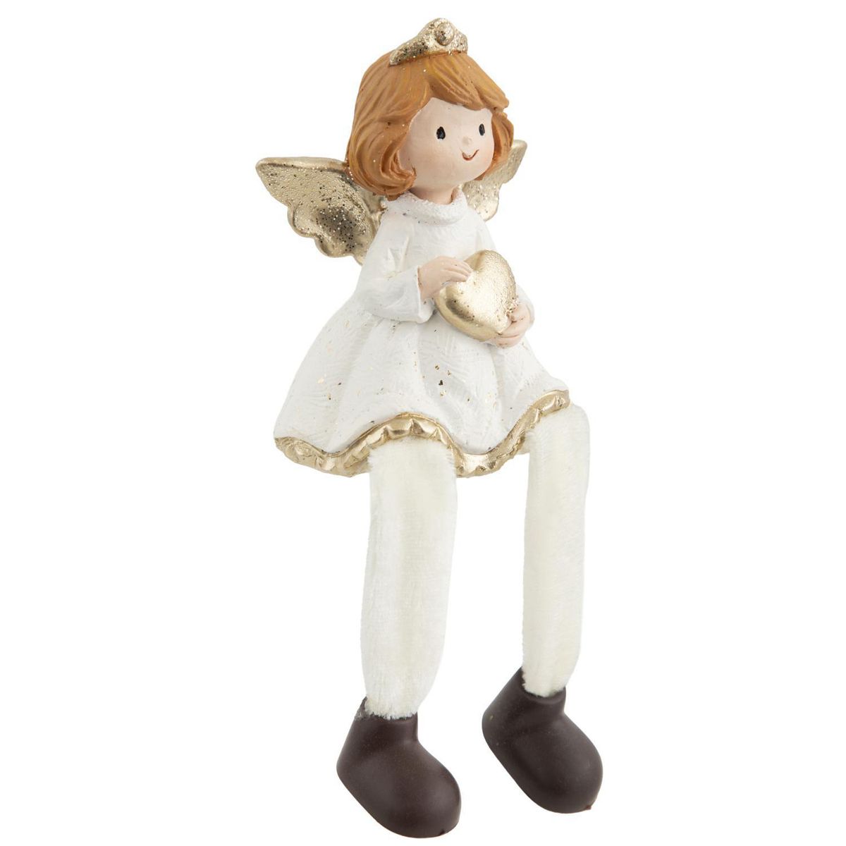 DEAR SANTA - Ángel navidad sentado poliresina 10 cm b
