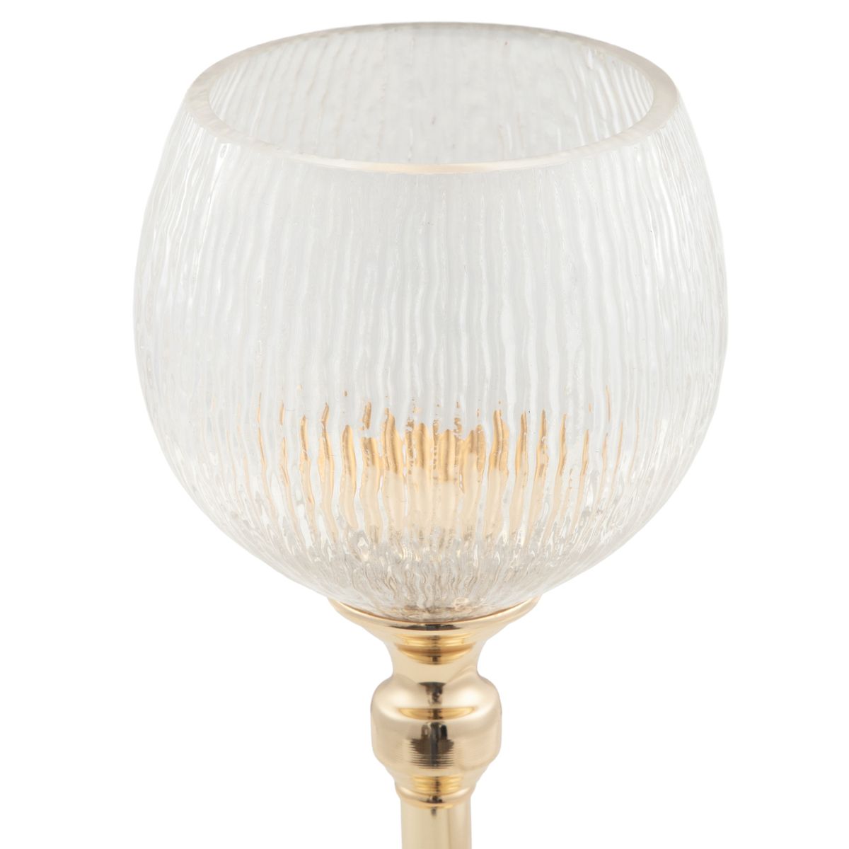 DEAR SANTA - Candelabro navidad 12x30cm vidrio dorado