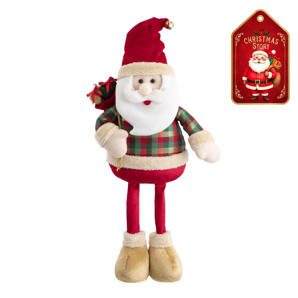DEAR SANTA - Santa navidad de pie 63cm rojo xstory