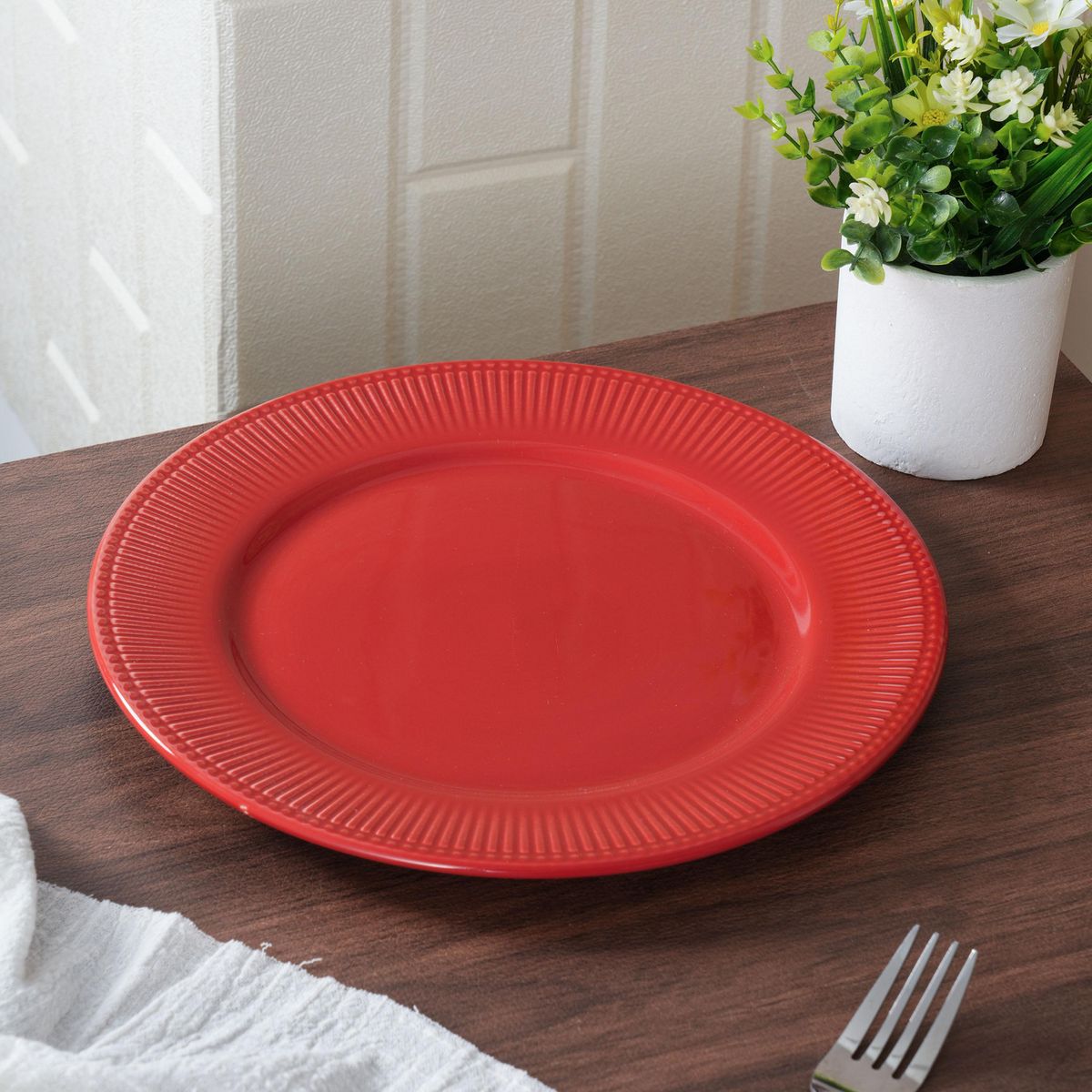 DEAR SANTA - Plato navidad 27cm rojo