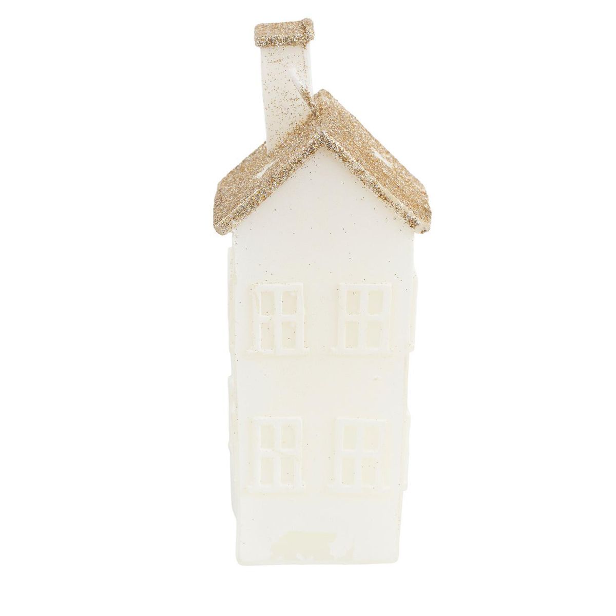 DEAR SANTA - Vela navidad casa 15 cm dorada