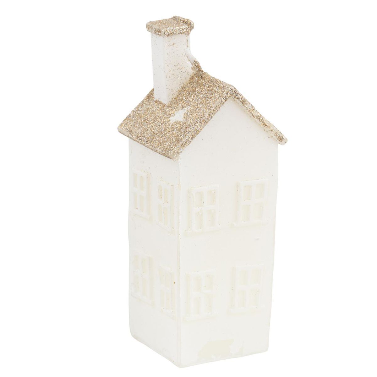 DEAR SANTA - Vela navidad casa 15 cm dorada