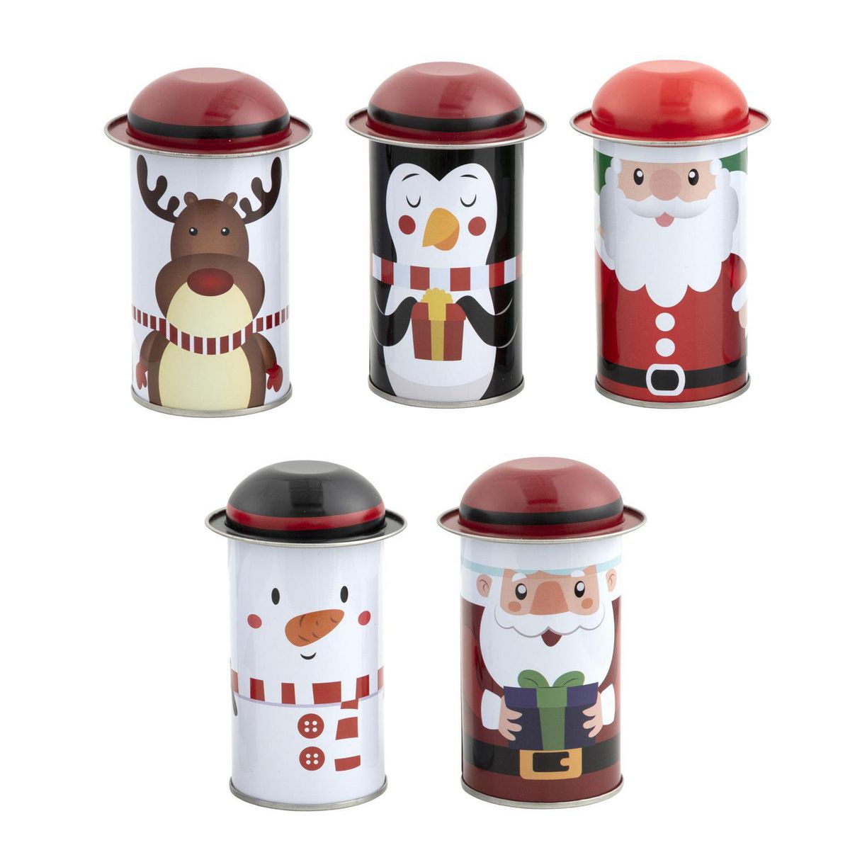 DEAR SANTA - Lata navidad cilindro mini 11 cm Diseño surtido