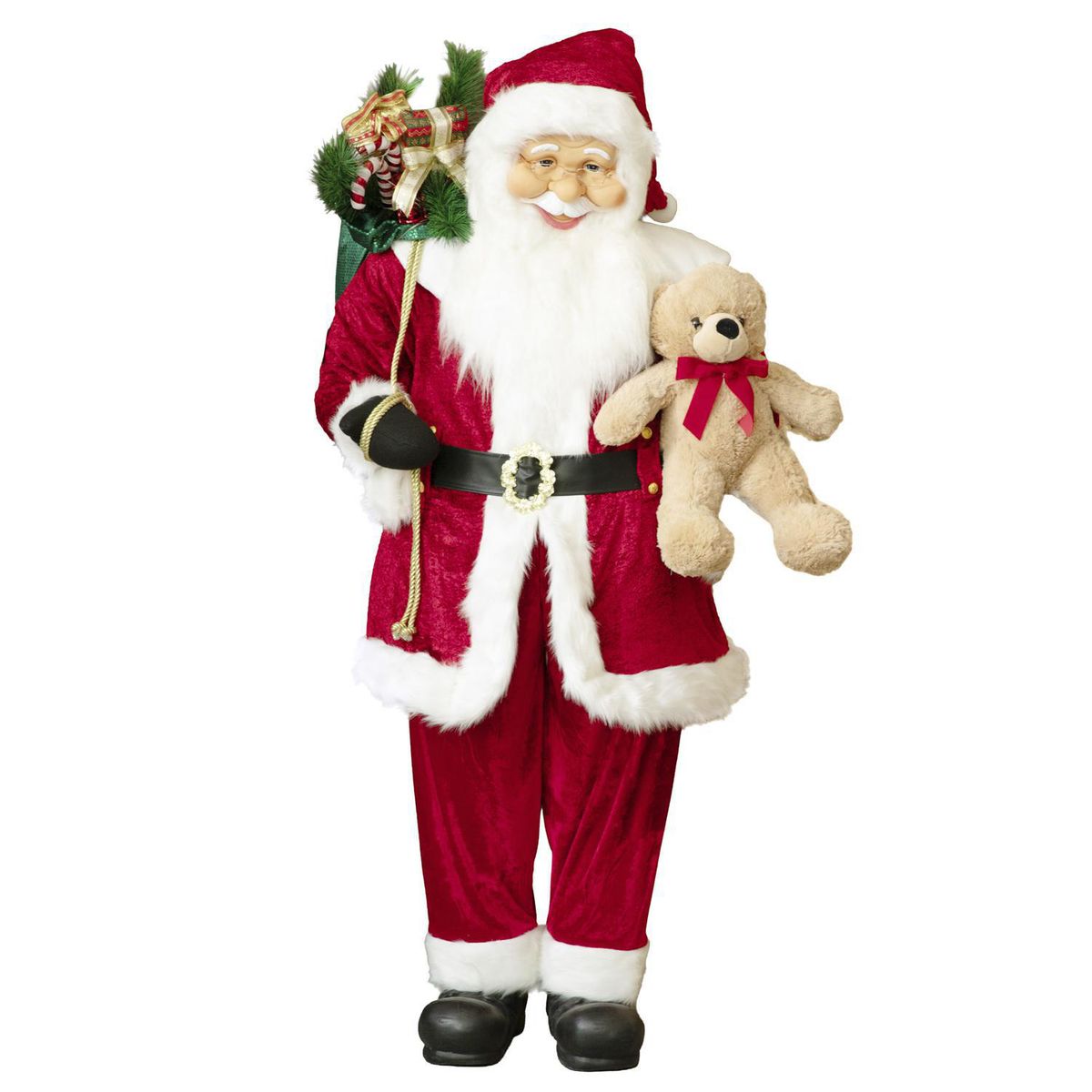 DEAR SANTA - Santa navidad de pie regalo oso 180 cm