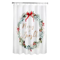 DEAR SANTA - Cortina ducha navidad blanco