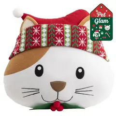 DEAR SANTA - Cojín navidad cara gatito 38 cm