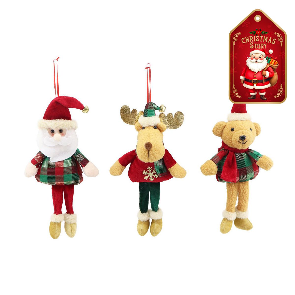 DEAR SANTA - Adorno Colgante Navidad Rojo 25 cm 1 Pieza Surtido Xstory