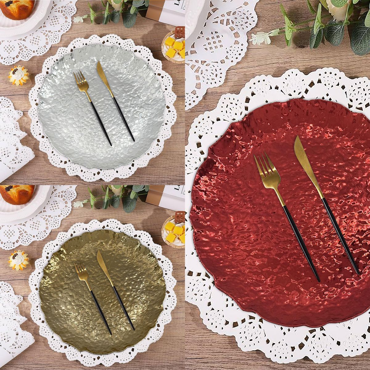 DEAR SANTA - Plato Navidad Textura 32 cm 1 Pieza Surtido