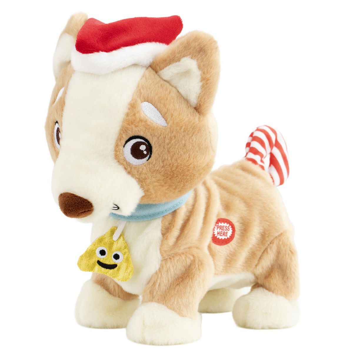 DEAR SANTA - Perro navidad animado gorro rojo