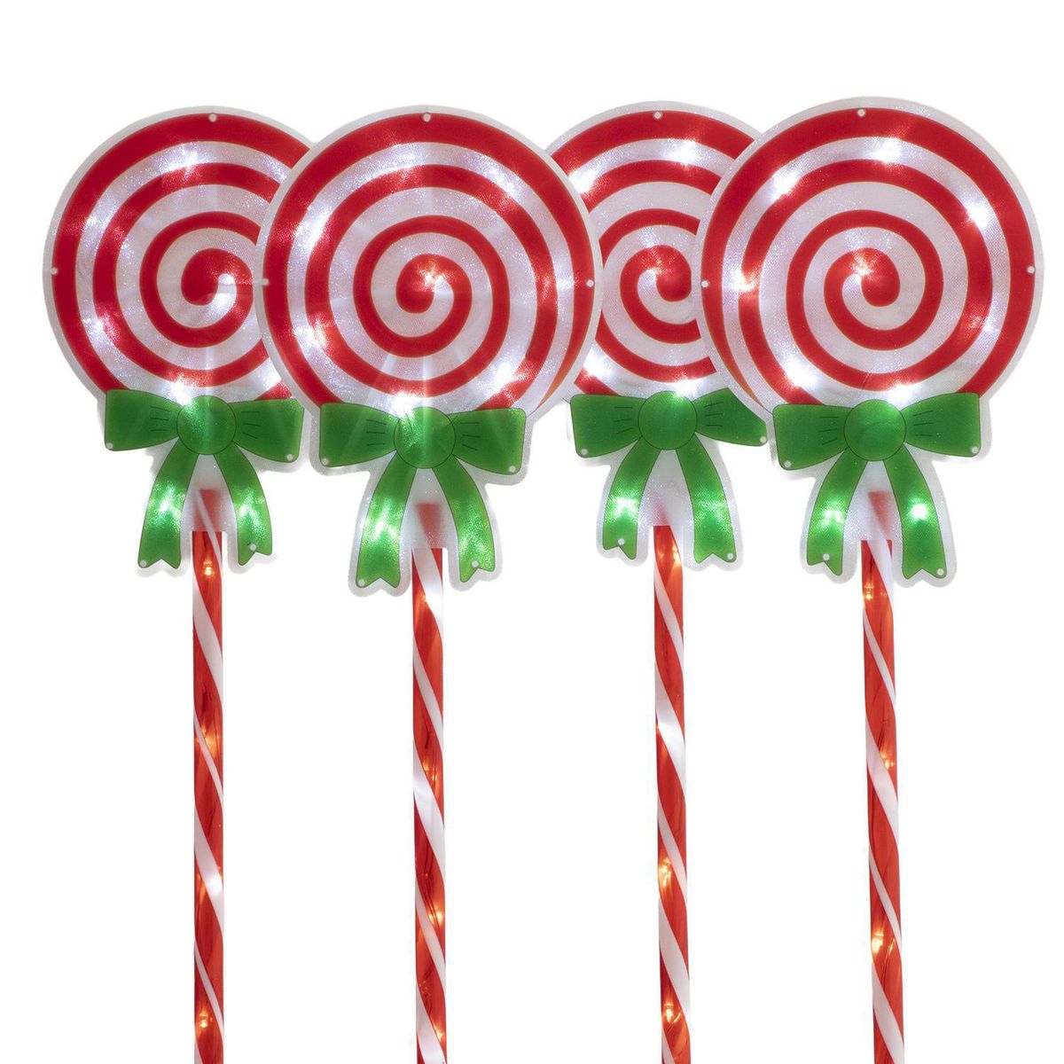 DEAR SANTA - Set 4 Estacas navidad candys 74cm