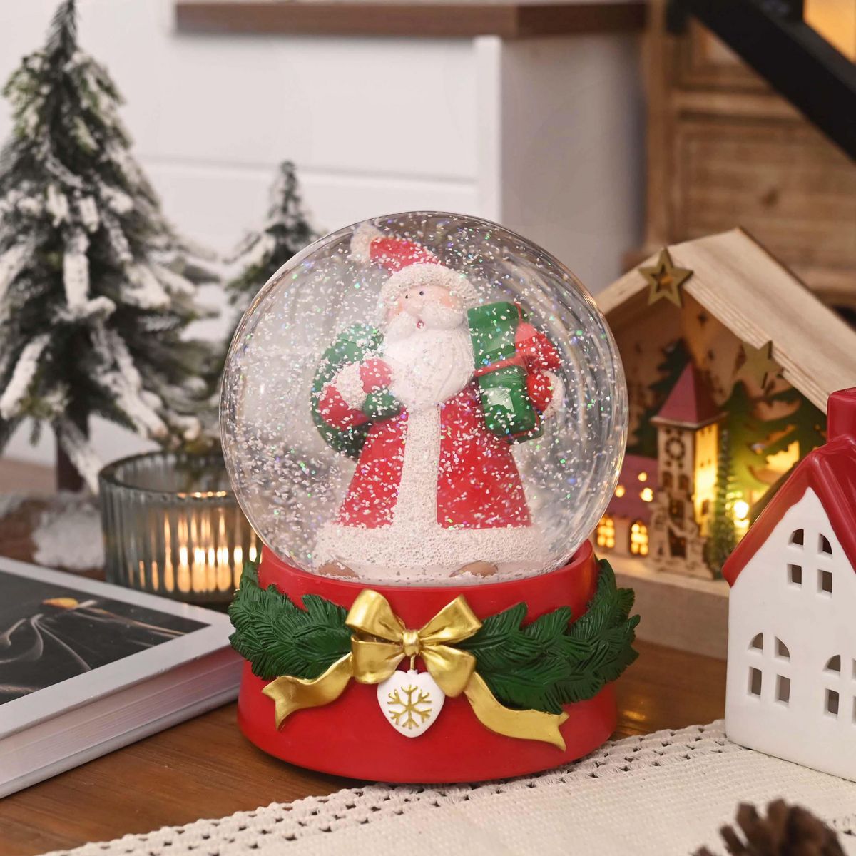 DEAR SANTA - Globo de agua navidad 15 cm santa