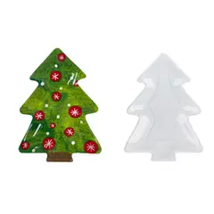 DEAR SANTA - Plato navidad árbol melamina 32x23.5cm