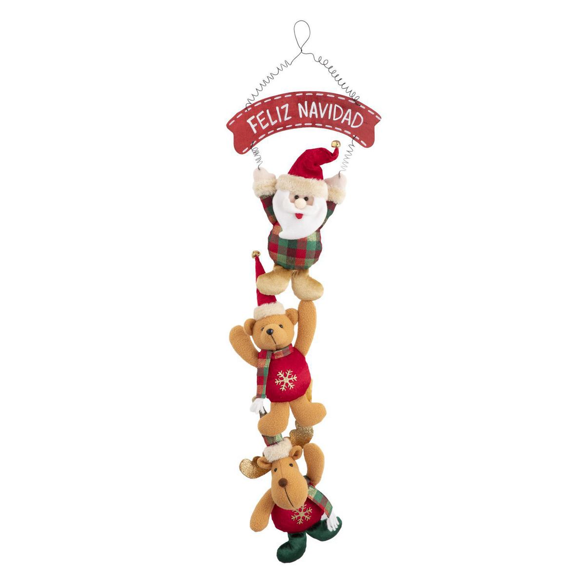 DEAR SANTA - Colgante pared navidad 71cm rojo xstory