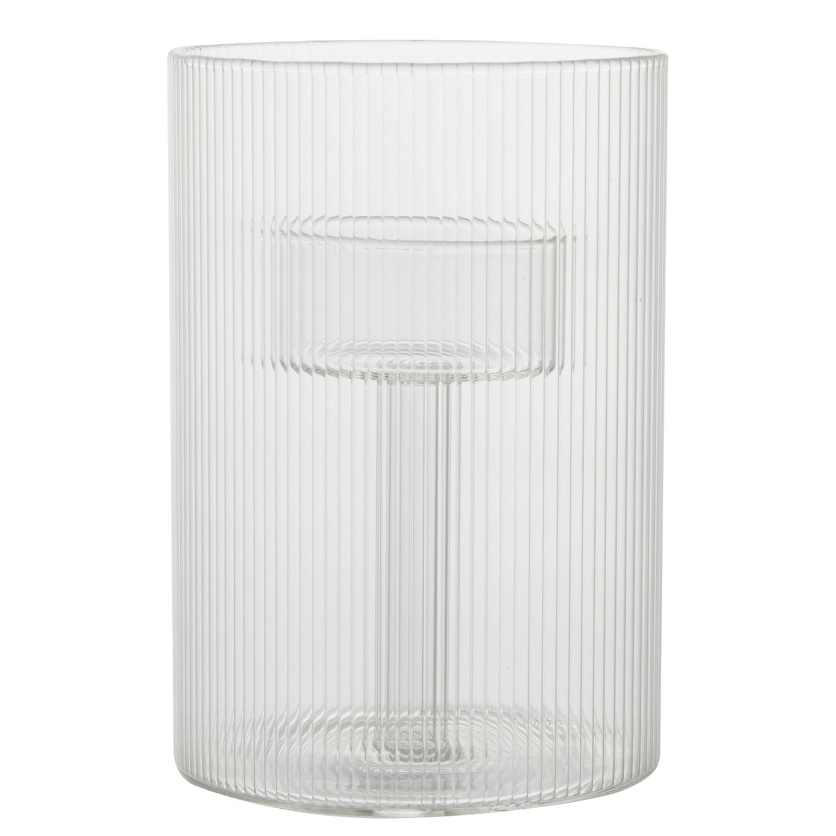 DEAR SANTA - Candelabro navidad vidrio 8x12.3cm