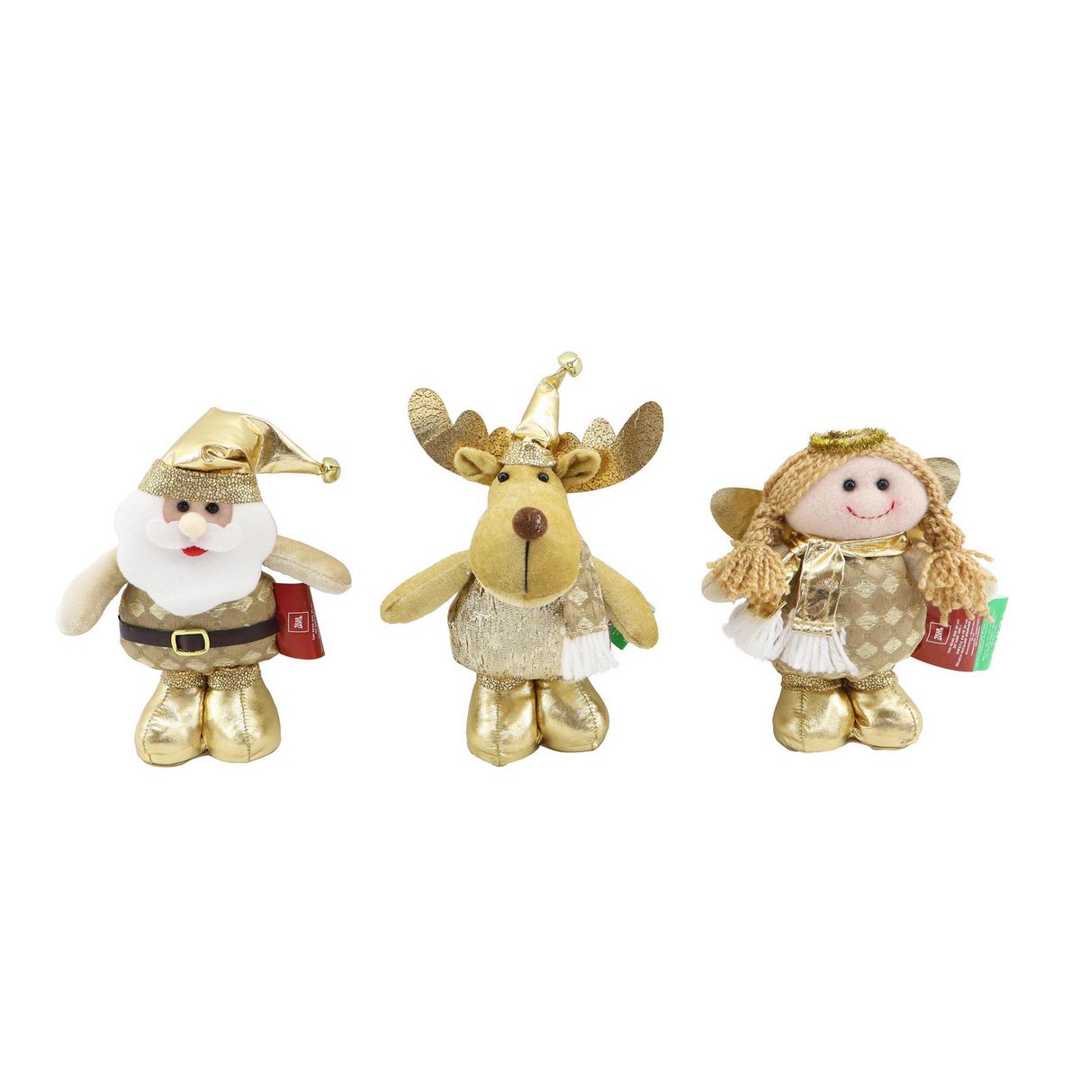 DEAR SANTA - Figura Santa/Oso/Reno Navidad 20 cm 1 Diseños Dorado Surtidos