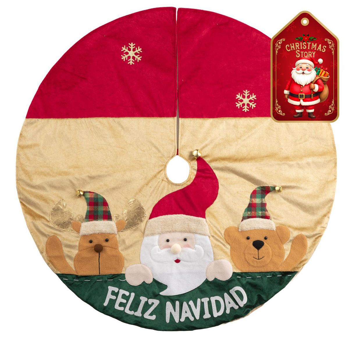 DEAR SANTA - Pie árbol navidad santa y reno 101.5cm