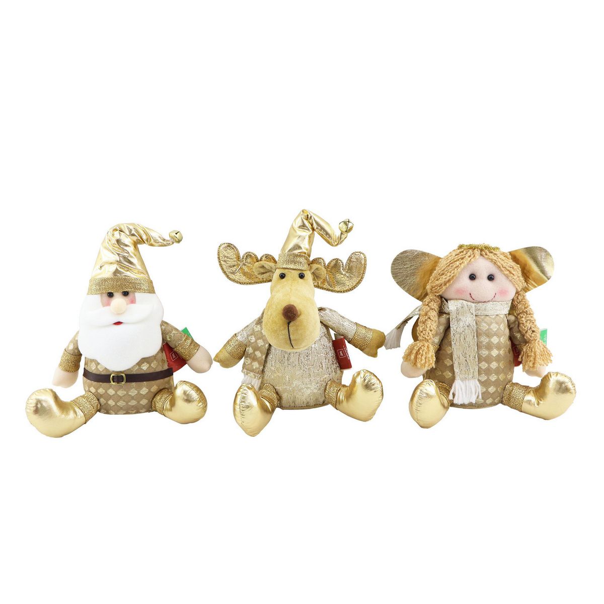DEAR SANTA - Figura Santa/Oso/Reno Navidad 28 cm Dorado 1 pieza Surtido