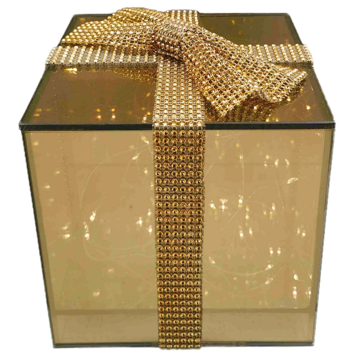 DEAR SANTA - Adorno navidad caja regalo Led vidrio