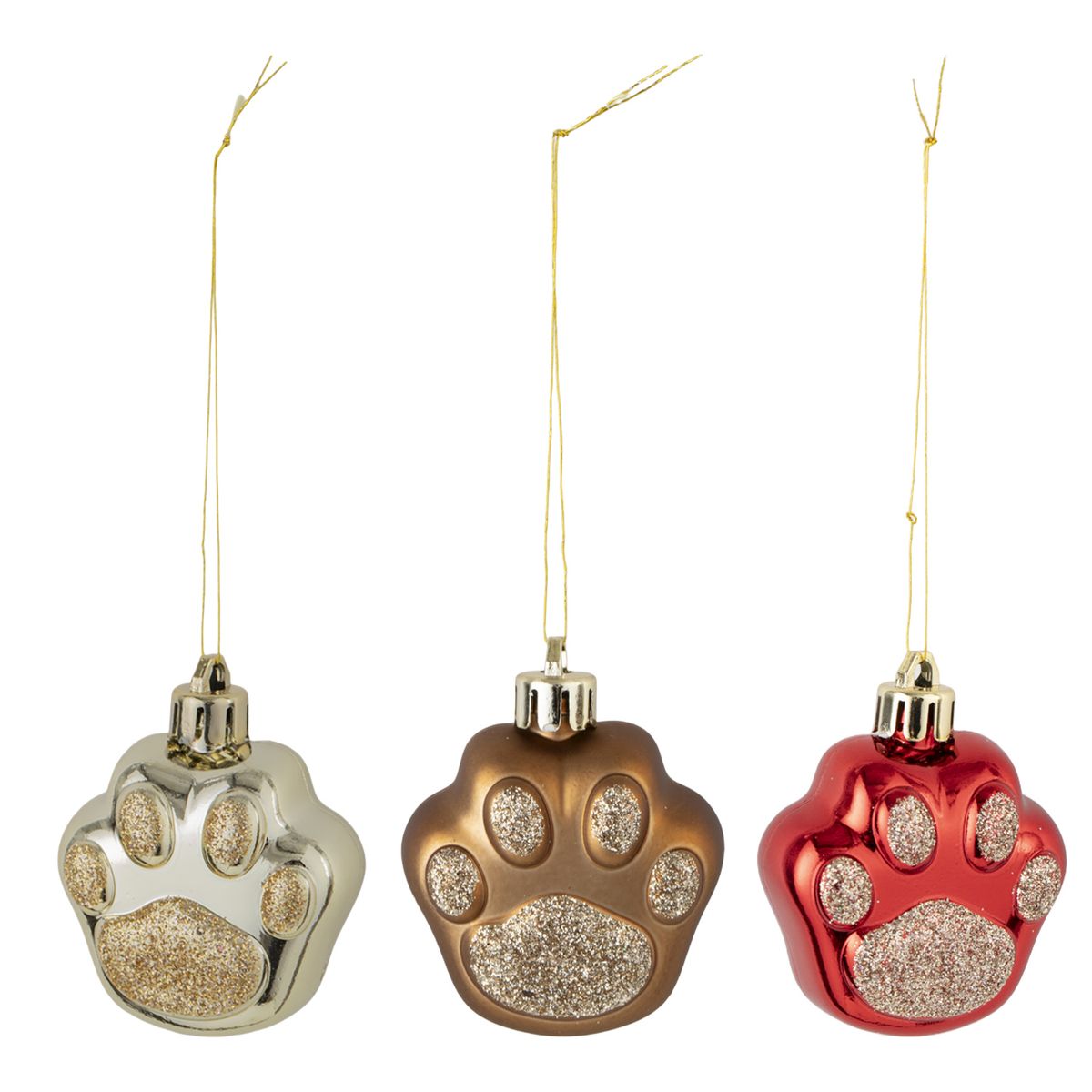 DEAR SANTA - Set 3 Adornos navidad patita 5 cm pet