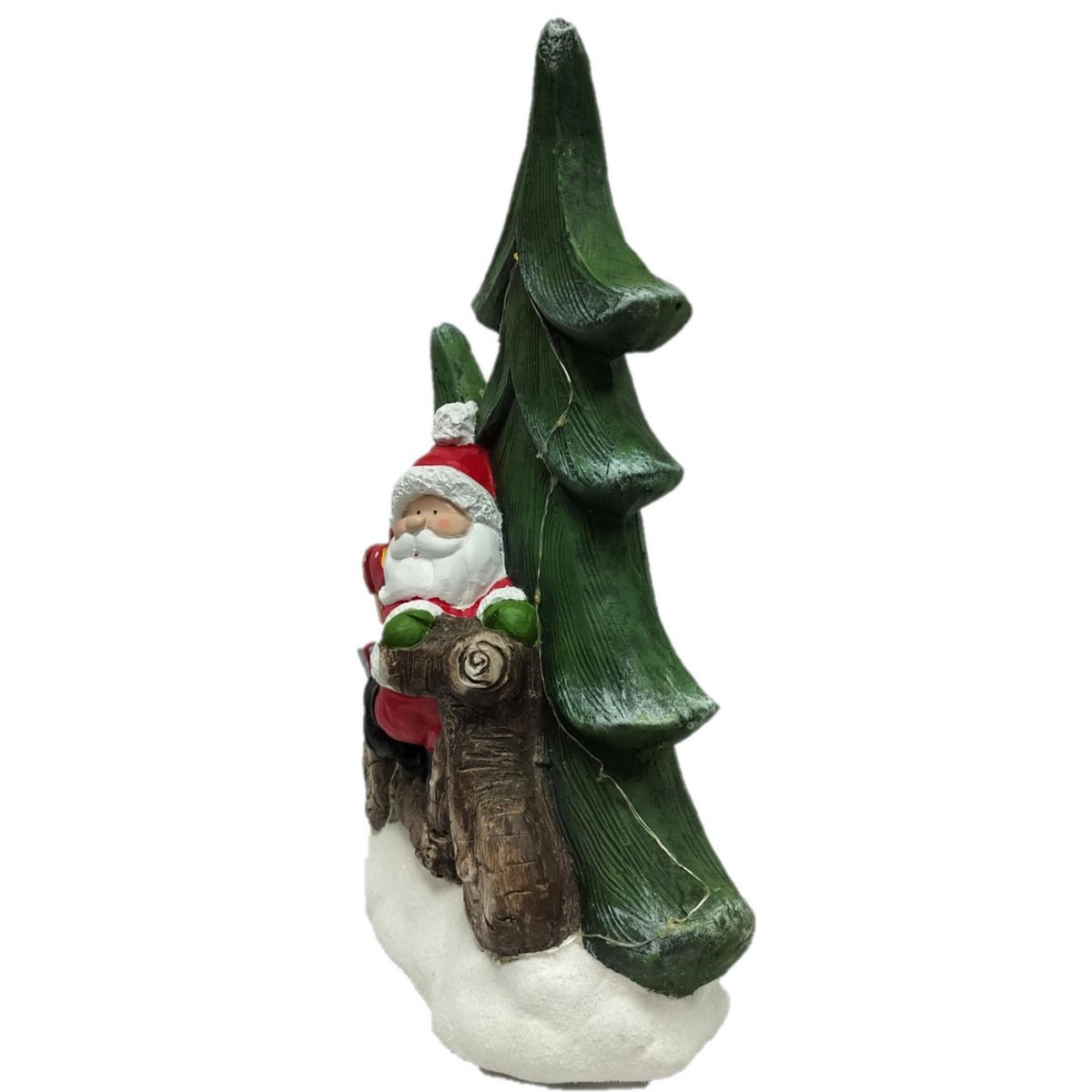 DEAR SANTA - Adorno Santa navidad en moto con luz 49 cm