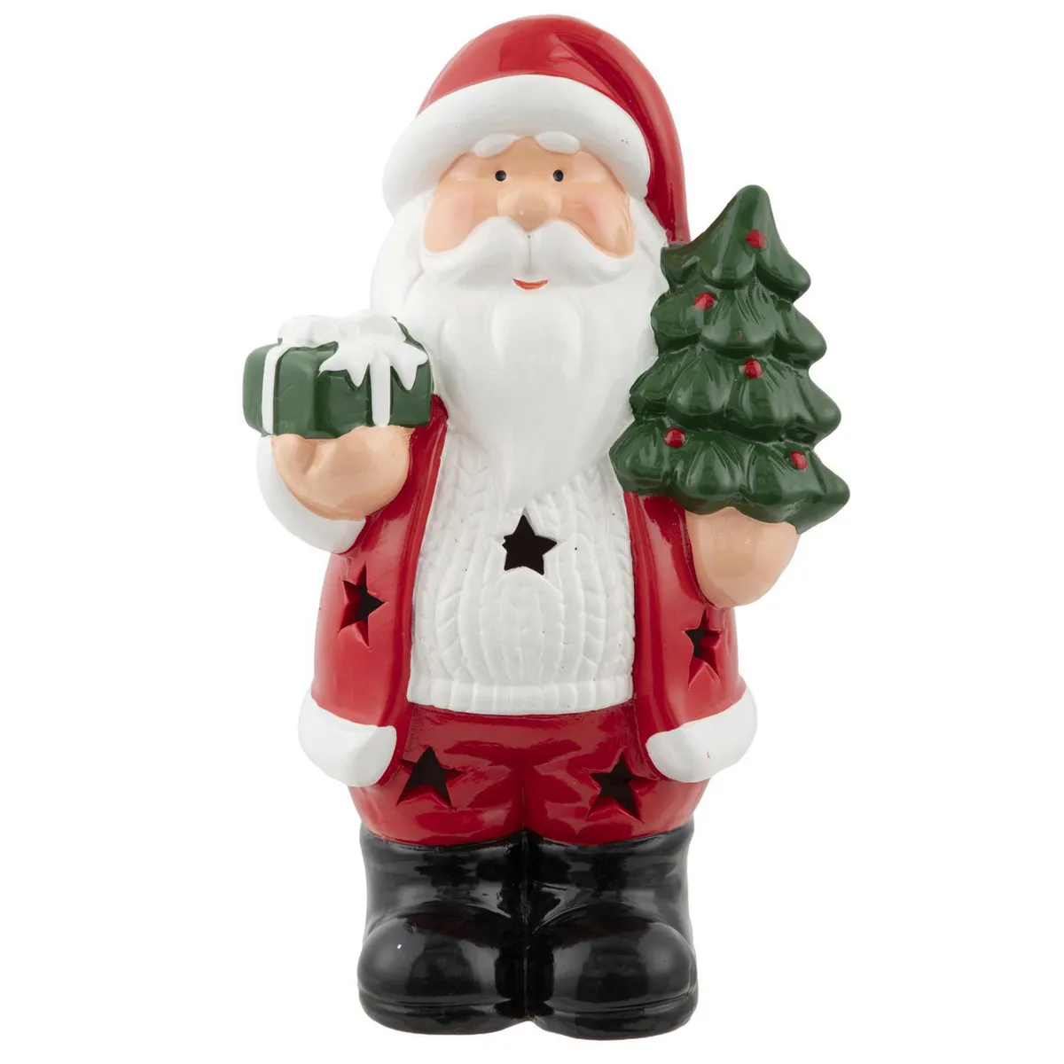 DEAR SANTA - Santa navidad regalo luz cerámica 21.5cm