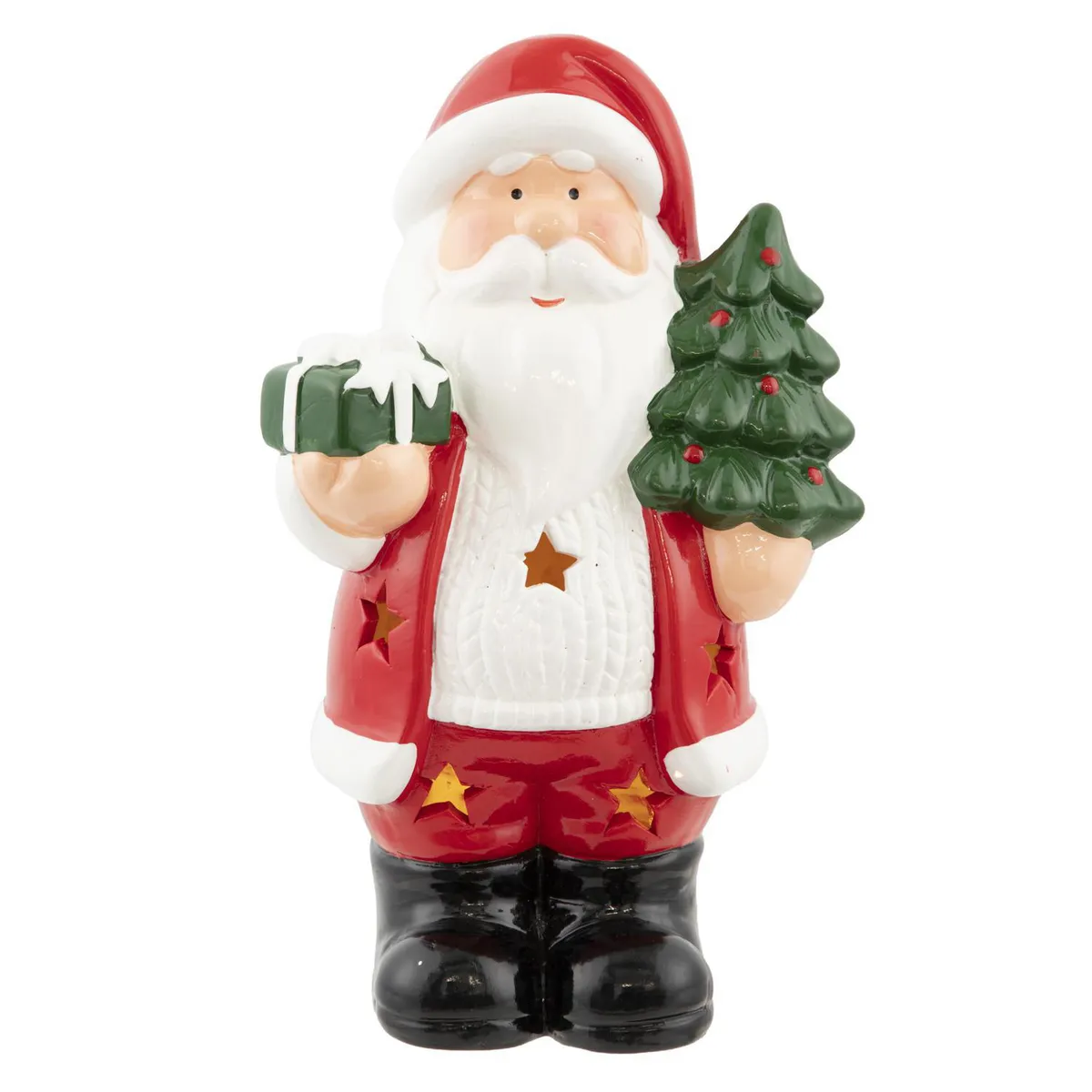 DEAR SANTA - Santa navidad regalo luz cerámica 21.5cm