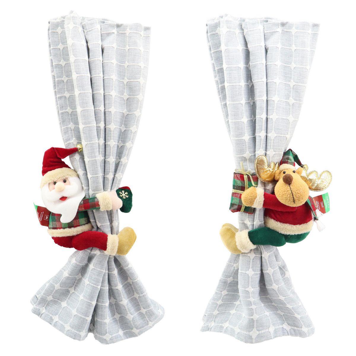 DEAR SANTA - Set 2 abrazaderas navidad 30 cm rojo xstory