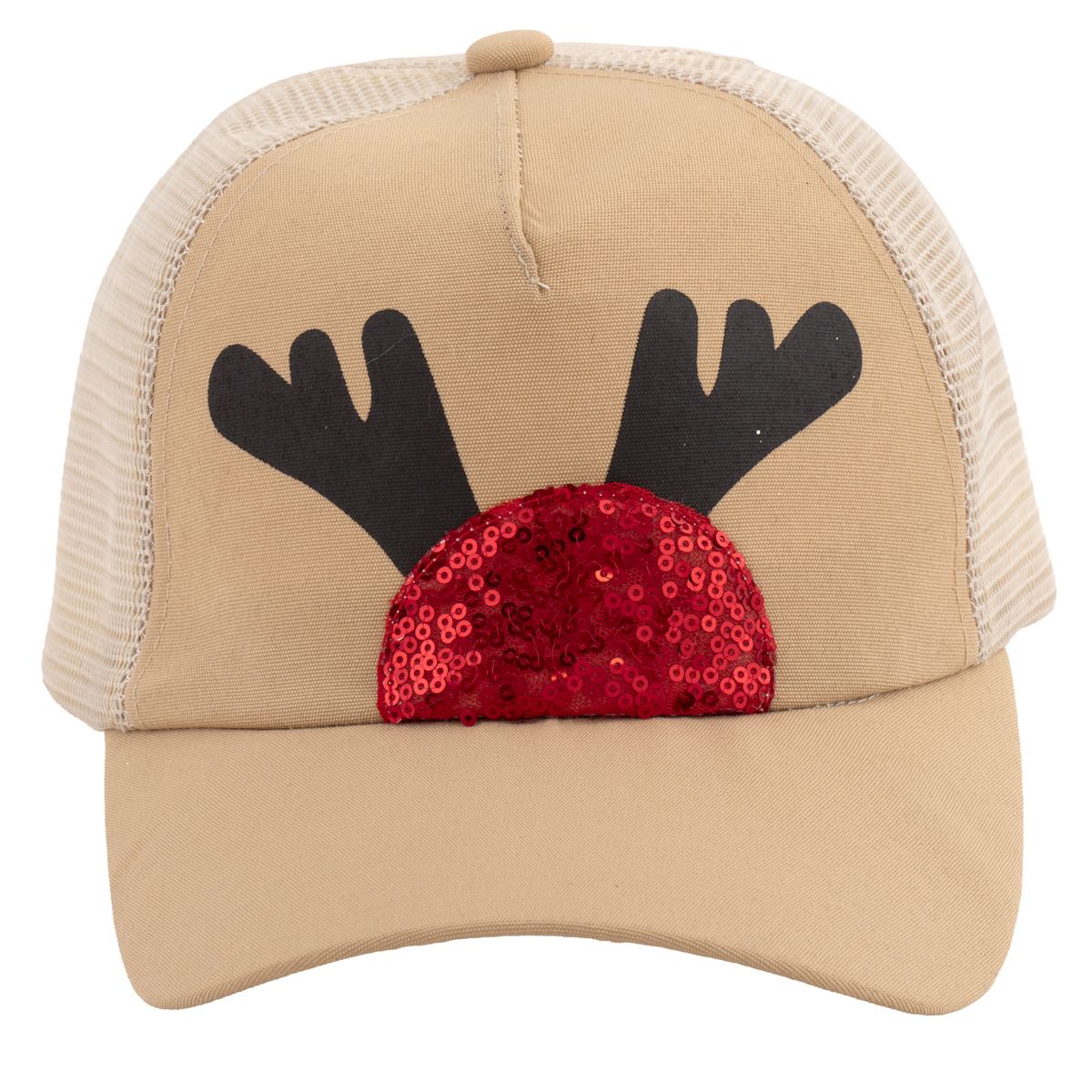 DEAR SANTA - Gorra navidad reno 26x16 cm beige
