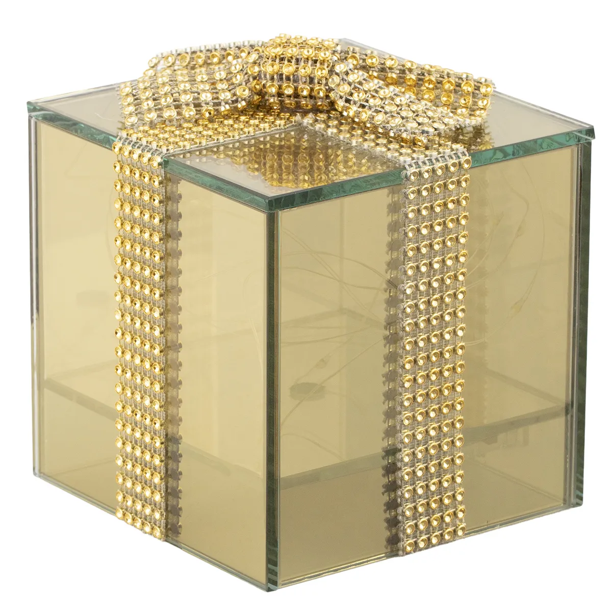 DEAR SANTA - Adorno navidad caja regalo Led vidrio