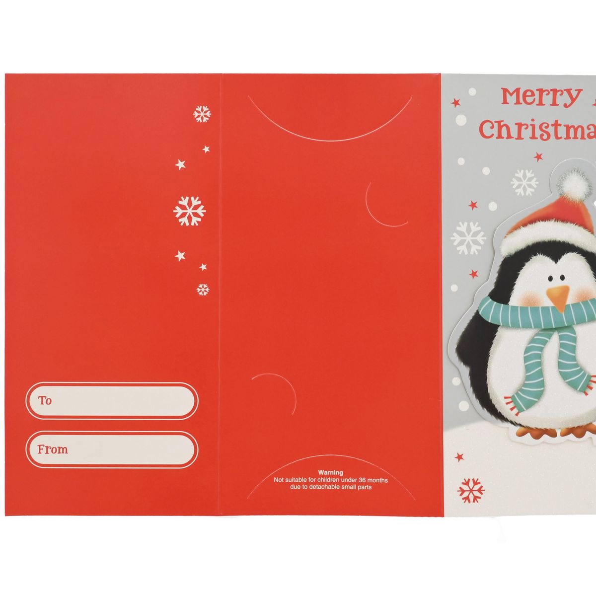 DEAR SANTA - Tarjetas navidad 3d glitter 4pk