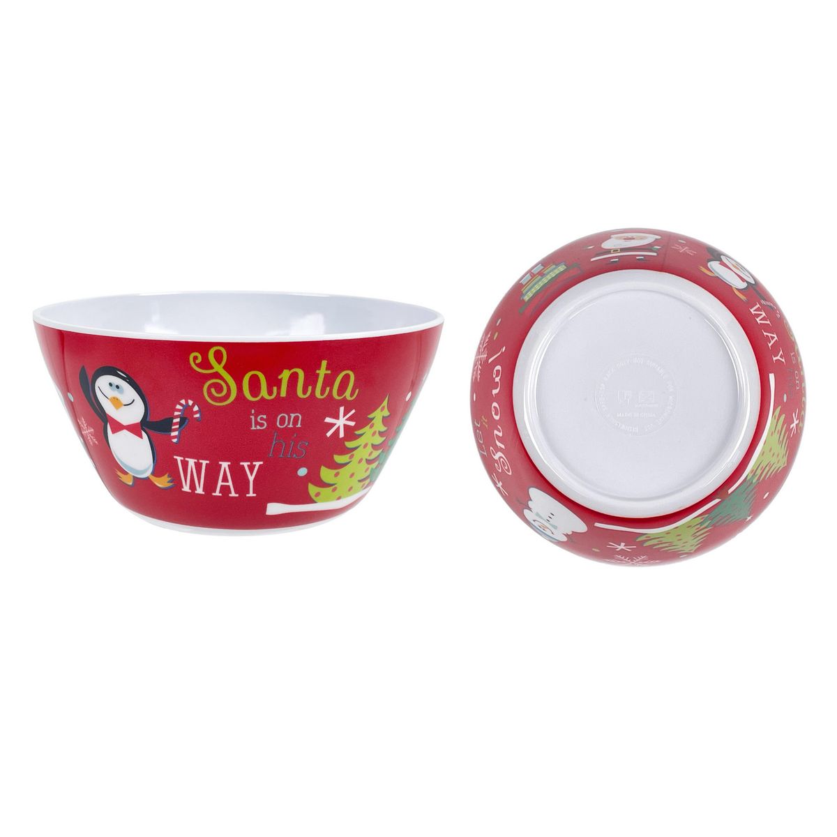 DEAR SANTA - Bowl navidad melamina rojo 15 cm
