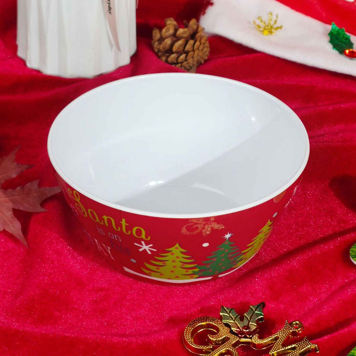 DEAR SANTA - Bowl navidad melamina rojo 15 cm