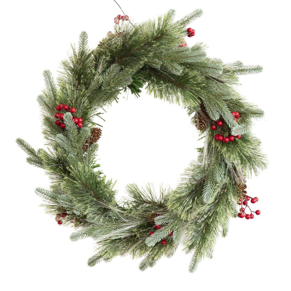 DEAR SANTA - Corona navidad fibra óptica 50 cm