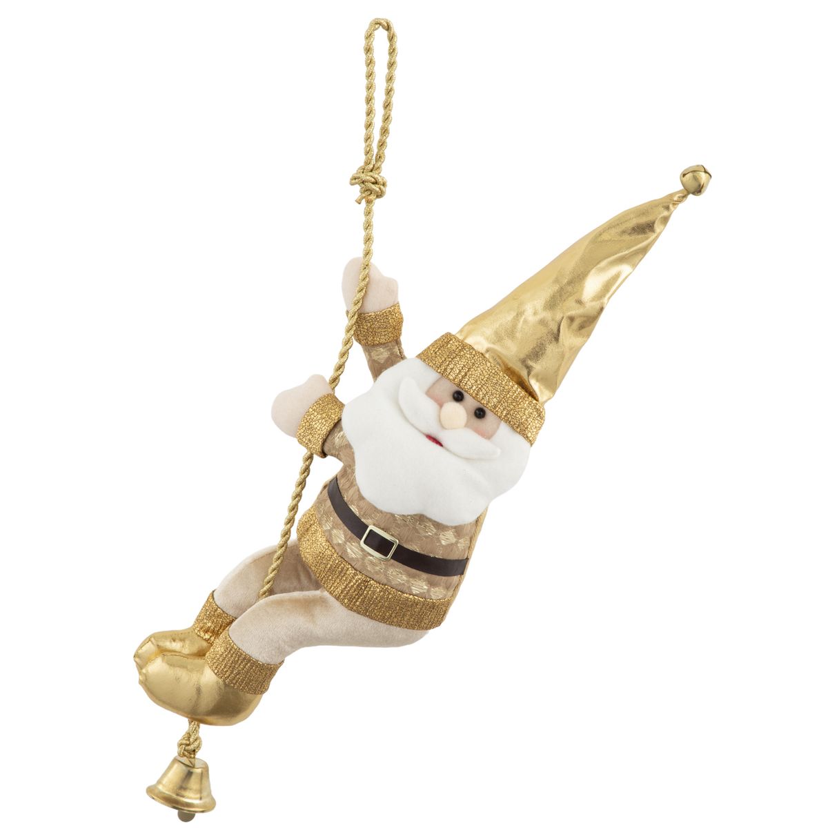 DEAR SANTA - Santa colgado navidad 60cm dorado aos