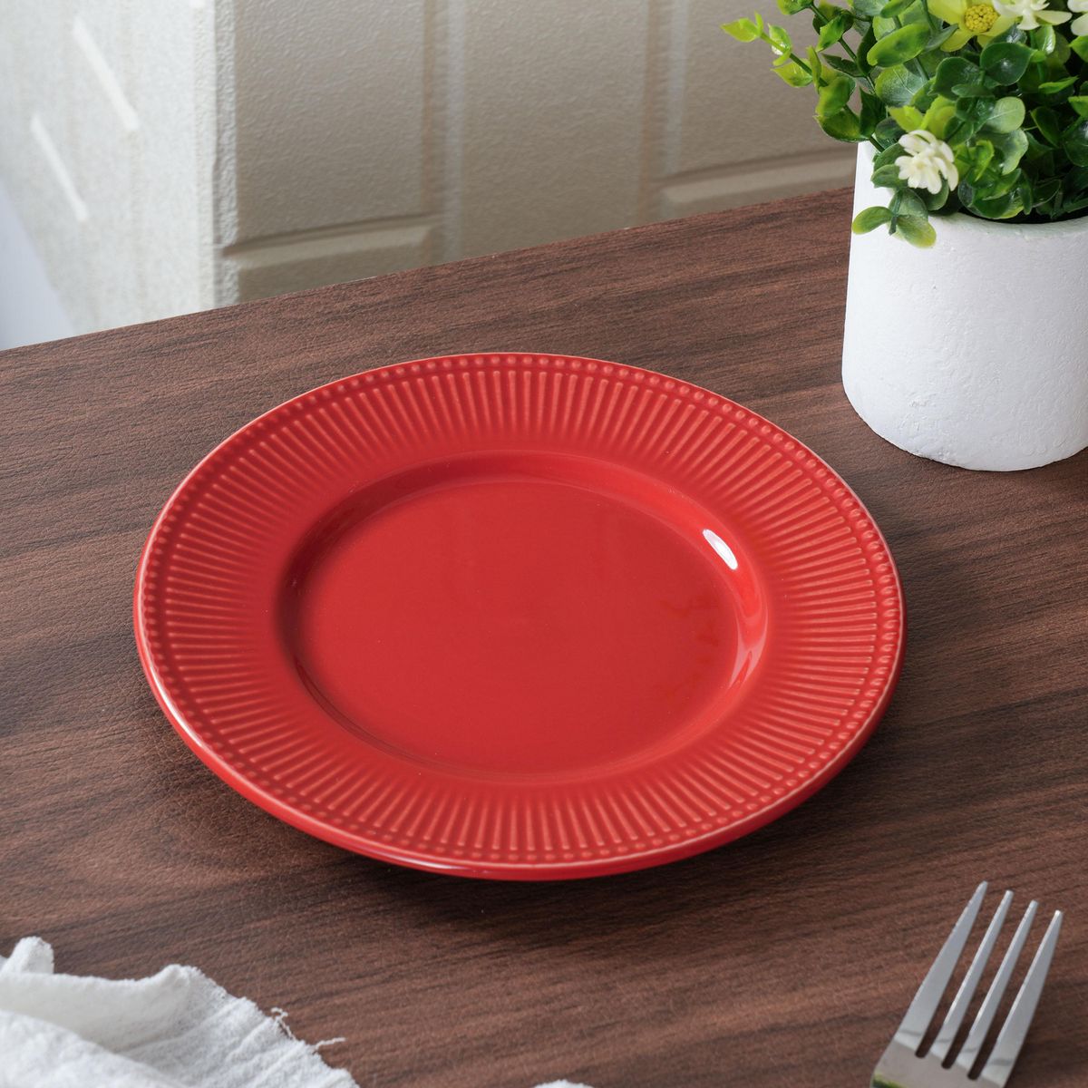 DEAR SANTA - Plato navidad 18.9 cm rojo