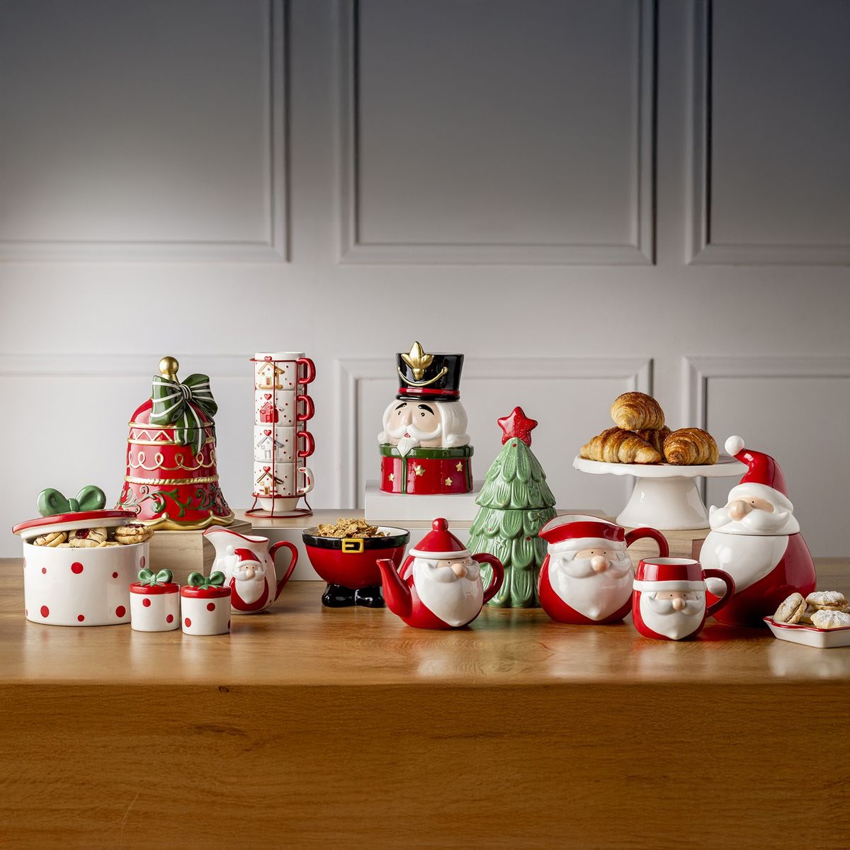 DEAR SANTA - Lechera navidad santa 18 cm rojo