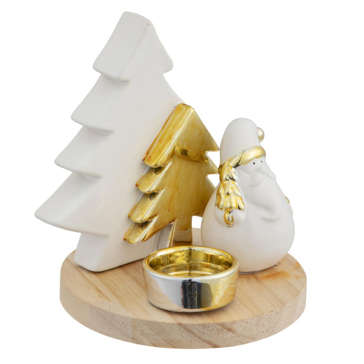 DEAR SANTA - Portavela navidad pinos 19 cm