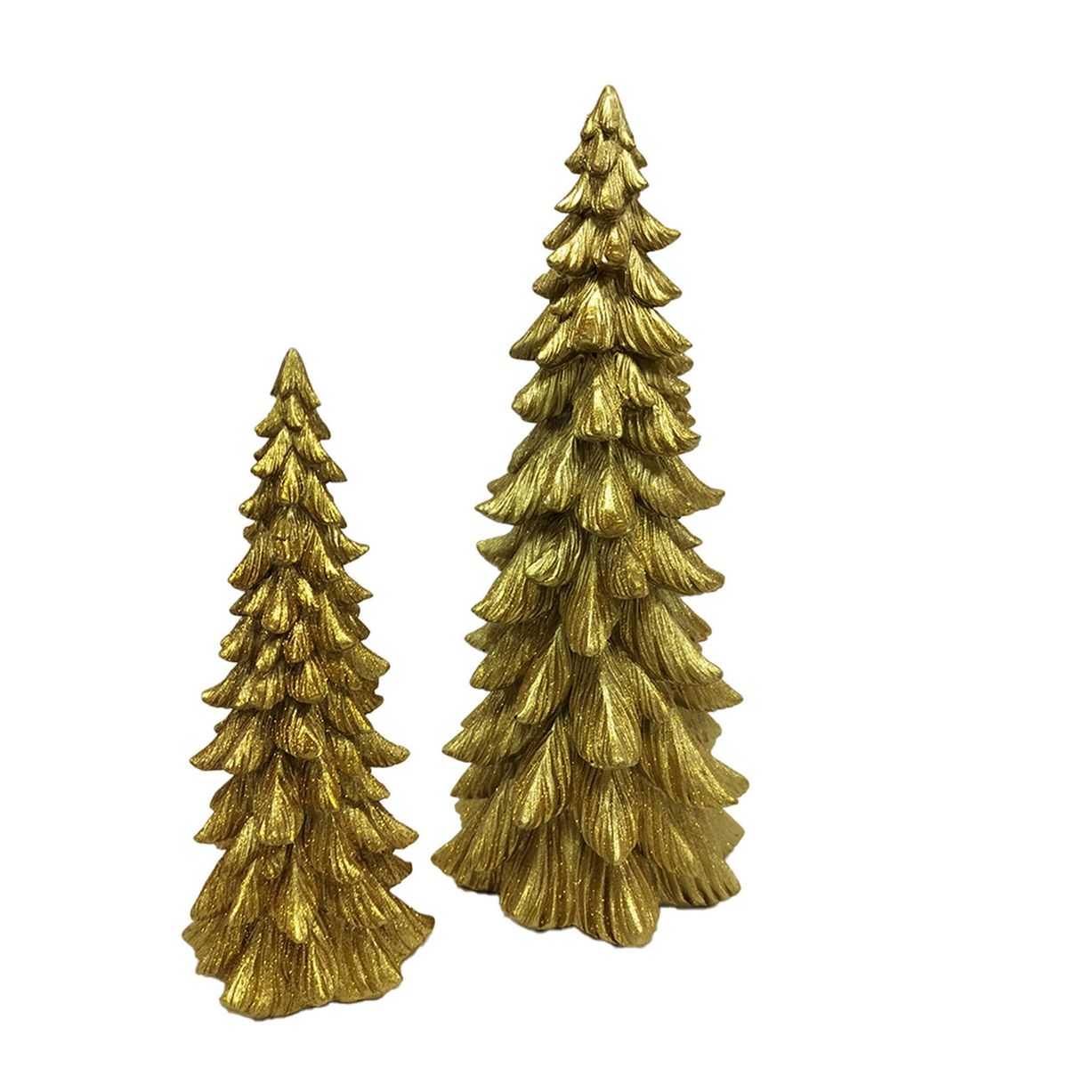 DEAR SANTA - Árbol navidad deco poliresina 32.5cm dorado