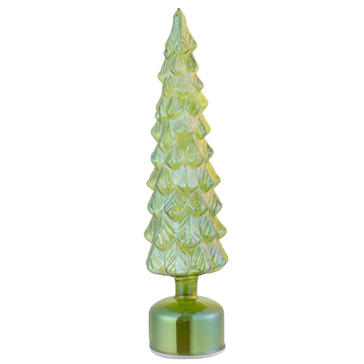 DEAR SANTA - Árbol navidad vidrio giratorio 40 cm verde