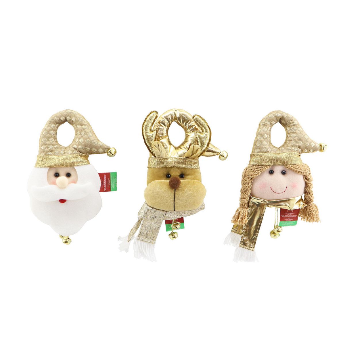 DEAR SANTA - Colgante Puerta Navidad Dorado 30 cm 1 Pieza Surtido