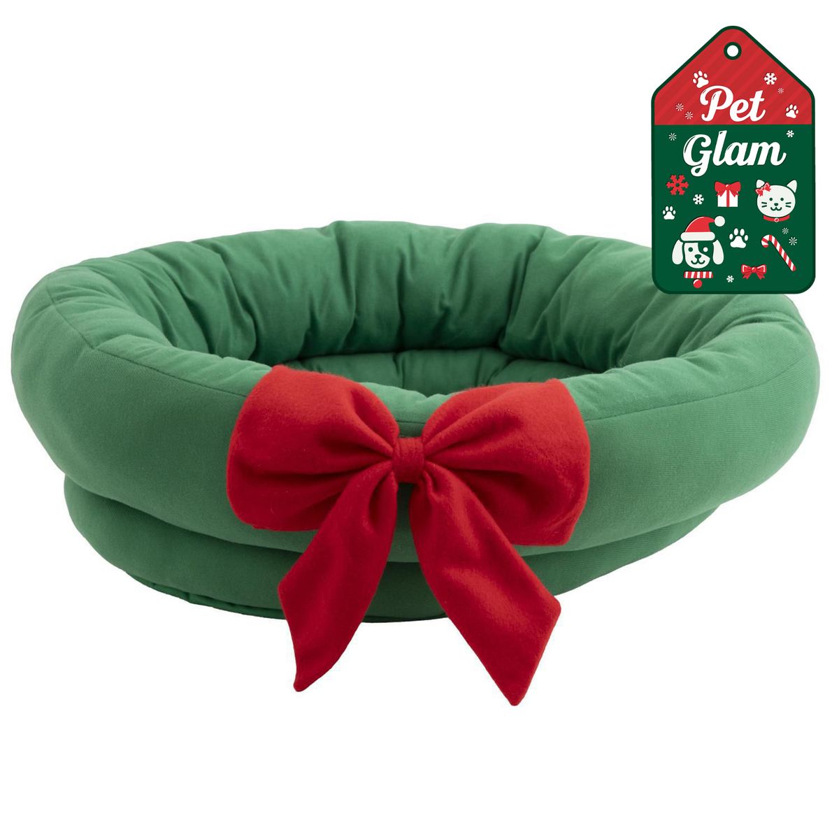 DEAR SANTA - Cama navidad mascota verde pet glam