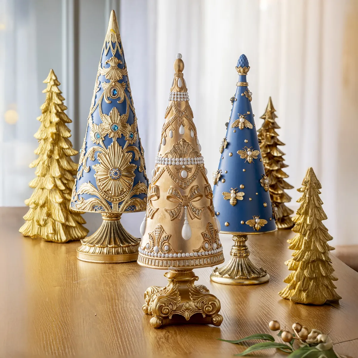 DEAR SANTA - Árbol navidad abejas azul 40.8 cm