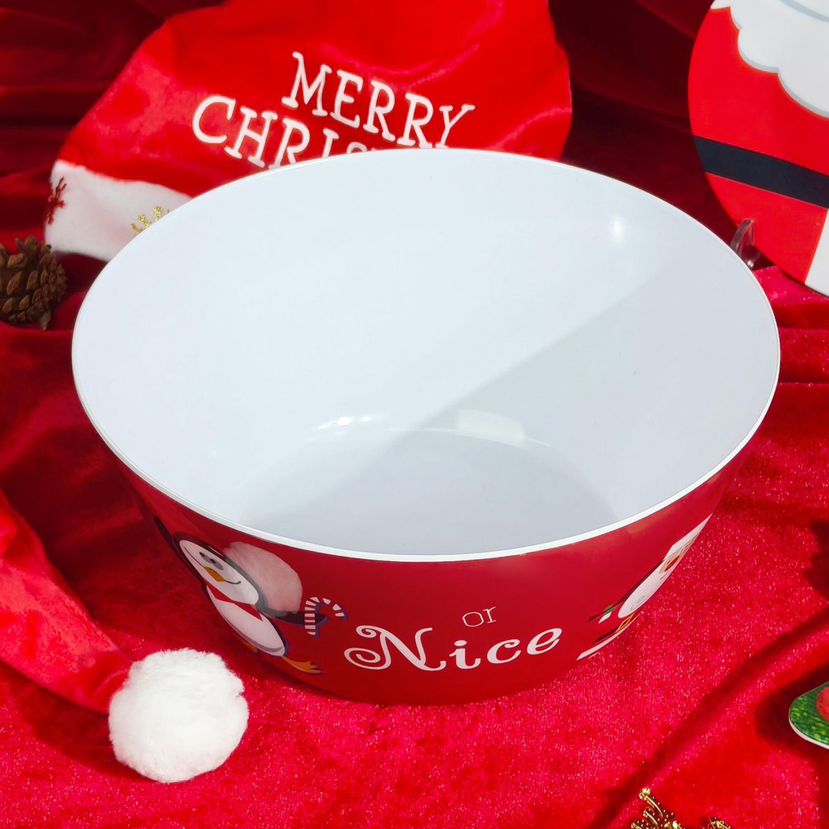 DEAR SANTA - Bowl navidad melamina rojo 25.3cm