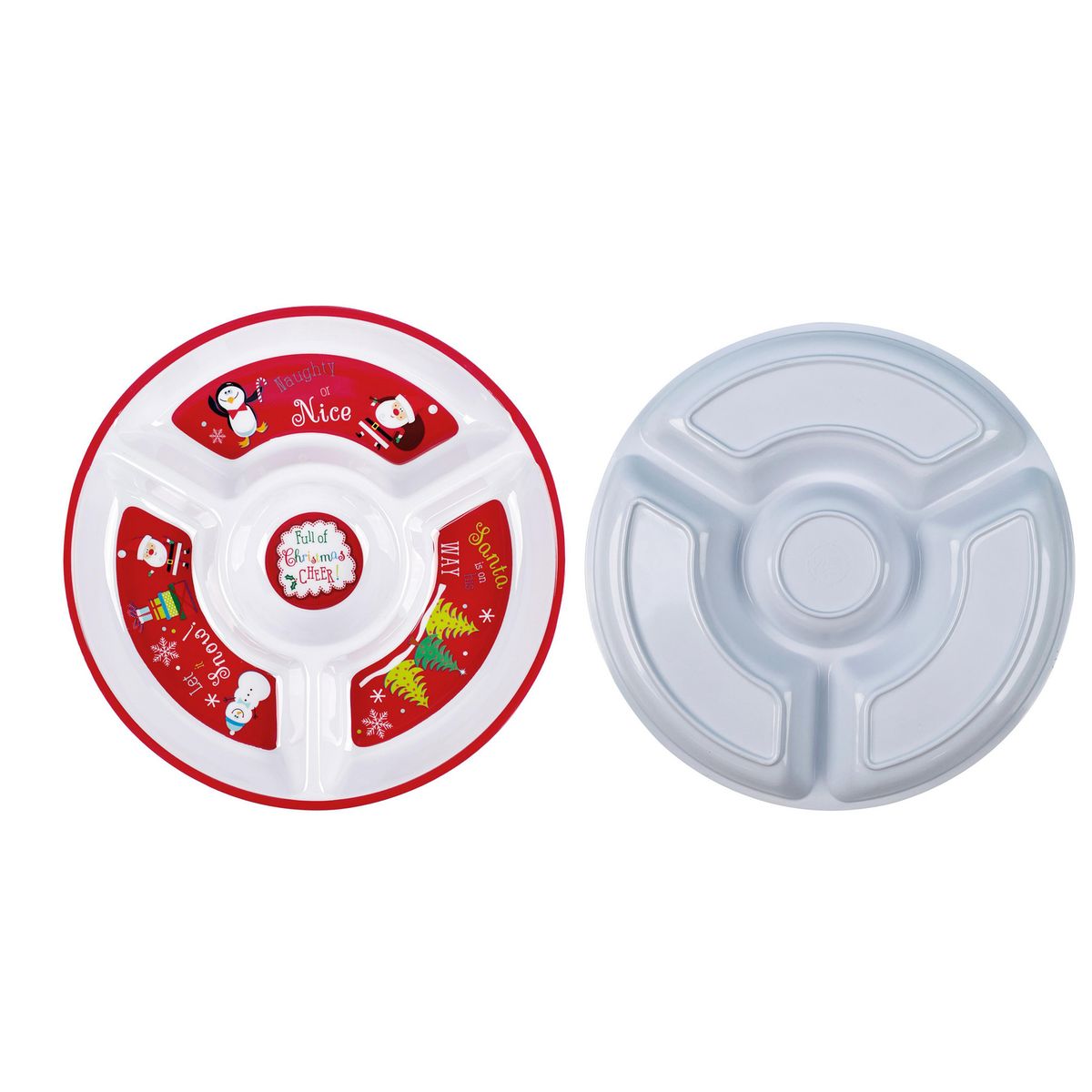DEAR SANTA - Fuente navidad 3 divisiones melamina 34cm